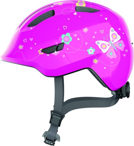 ABUS kerékpáros gyerek sisak Smiley 3.0, In-Mold, pink butterfly, M (50-55 cm)