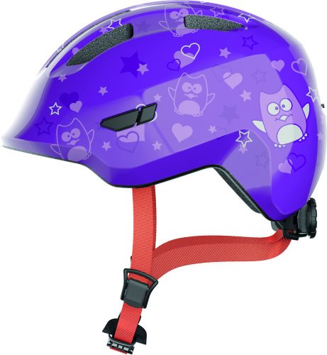 ABUS kerékpáros gyerek sisak Smiley 3.0, In-Mold, purple star, M (50-55 cm)