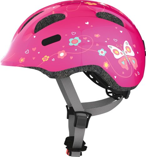 ABUS kerékpáros gyerek sisak Smiley 2.0, In-Mold, pink butterfly, S (45-50 cm)