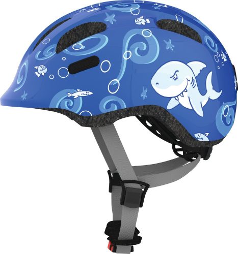 ABUS kerékpáros gyerek sisak Smiley 2.0, In-Mold, blue sharky, M (50-55 cm)