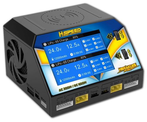 HSPEED Herakles NEO AC/DC dupla-töltő 300W H-SPEED LiPo, LiHV, LiFe, LiIon 1-6s, NiMH/NiCd 1-16s