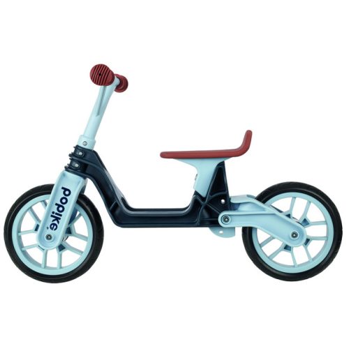 Bobike futókerékpár, összehajtható, könnyû mûanyag, teli kerekes, 3 magasságban állítható (32-35 cm), sötétszürke/farmer kék