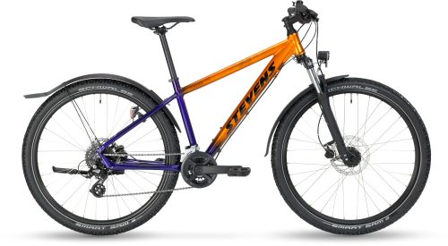 Stevens Furious 27.5" gyerek/junior kerékpár, 18", orange violet, 2x8 sebességes, mechanikus tárcsafékes, teleszkópos