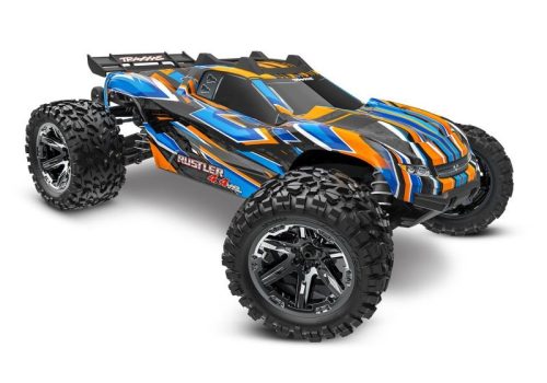 TRAXXAS RUSTLER 4X4 VXL HD NARANCSSÁRGA 1/10 STADIUM TRUCK RTR KEFE NÉLKÜLI, AKKUMULÁTOR ÉS TÖLTŐ NÉLKÜL