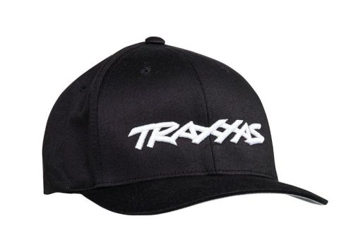 Traxxas Cap schwarz/Logo weiß, runder Schirm S/M