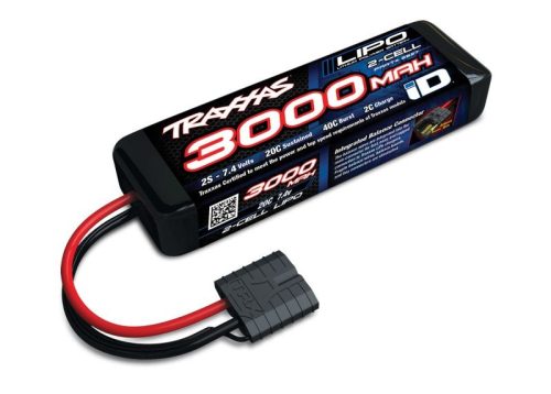 LIPO POWER CELL 3000MAH 7.4V 2S 20C TRAXXAS ID DUGÓVAL (L155XH25XW45MM)