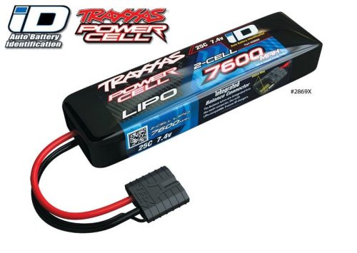 LIPO POWER CELL 7600MAH 7.4V 2S 25C TRAXXAS ID DUGÓVAL (L155XH25XW45MM)