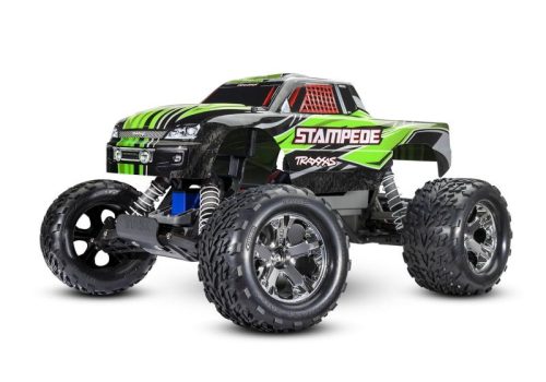 TRAXXAS Stampede zöld 1/10 2WD Monster-Truck RTR, akkumulátorral és USB C töltővel