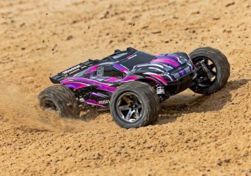 TRAXXAS RUSTLER 4X4 VXL HD RÓZSASZÍN 1/10 STADIUM TRUCK RTR KEFE NÉLKÜLI, AKKUMULÁTOR ÉS TÖLTŐ NÉLKÜL