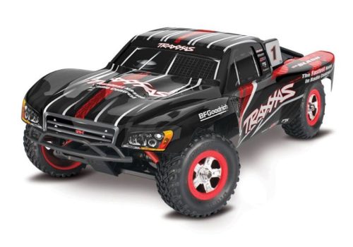 TRAXXAS Slash 4x4 fekete 1/16 Short-Course RTR, akkumulátorral és USB C töltővel