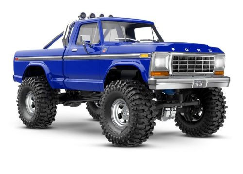 TRAXXAS TRX-4M Ford F150 4x4 "High Trial", kék 1/18 Crawler RTR, kefés motorral, akkumulátorral és USB töltővel