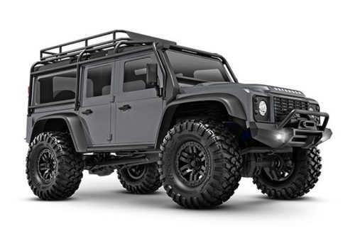 TRAXXAS TRX-4M LR Defender 4x4 ezüst 1/18 Crawler RTR, kefés motorral, akkumulátorral és USB töltővel